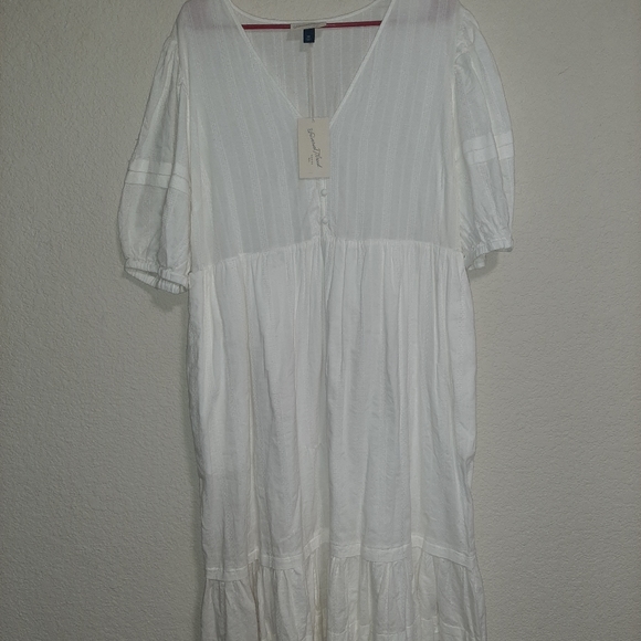 White Cotton Dress - Picture 2 of 7